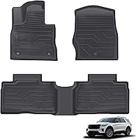 Vista 14 de KARPAL - Tapetes para 1a y 2a fila de asientos de auto, para todo tipo de clima, de ajuste personalizable, hechos de elastómero termoplástico