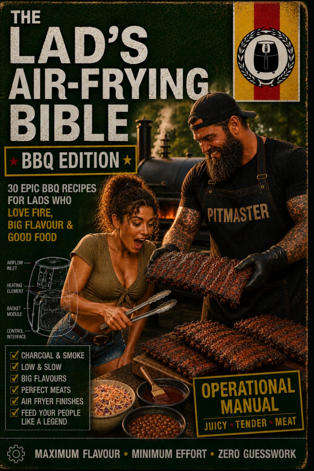 The Lad’s Air-Frying Bible: BBQ Edition: Operational Manual for Juicy, Tender Meat, Big Flavour and Proper Barbecue Food (The Lads Air Frying Bible Series)