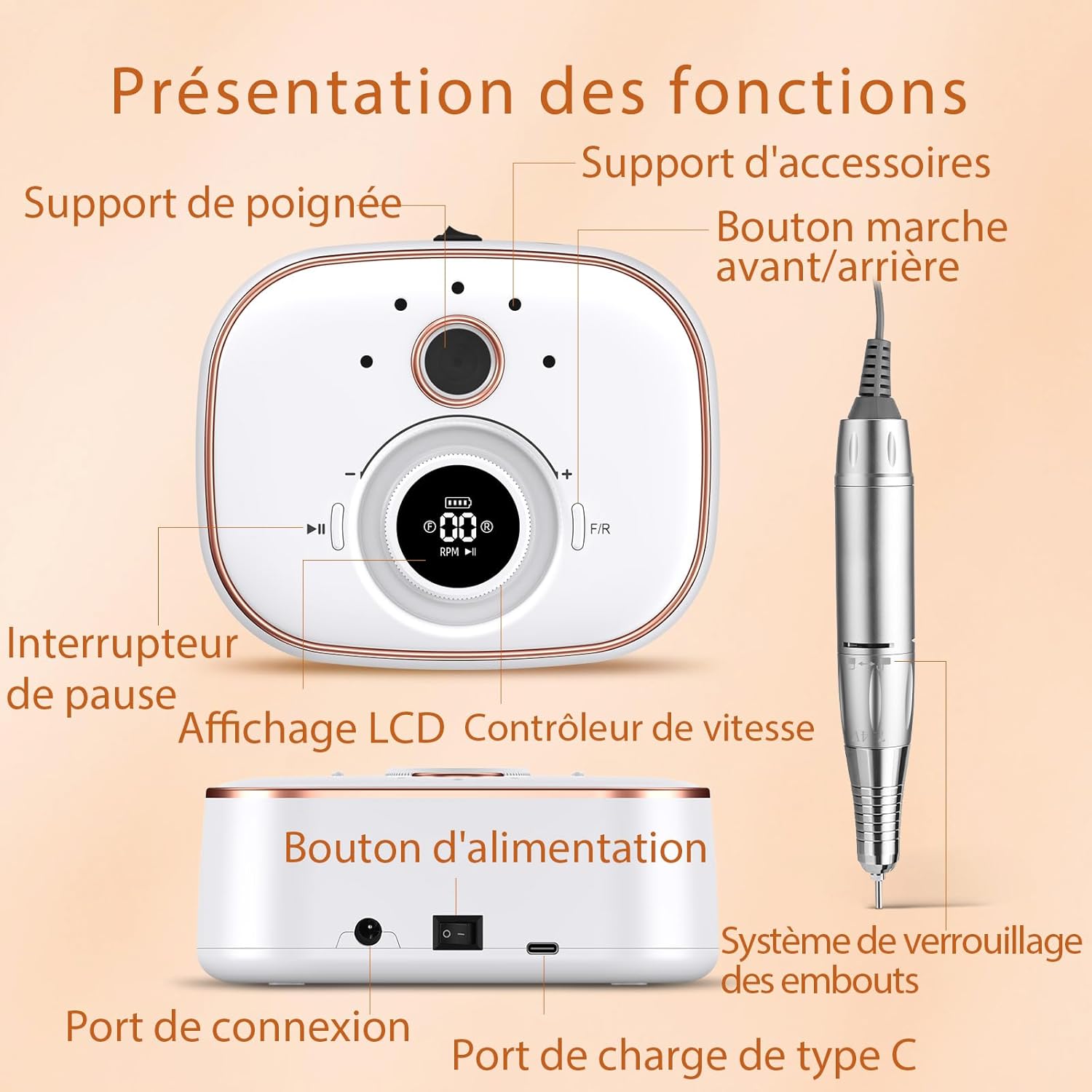 Setul Complet de Pilă de Unghii CIVPOWER