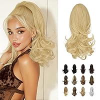 Vista 58 de Sofeiyan - Extensión de cola de caballo de 13.0 pulgadas, rizada y larga, con pinza, extensiones de pelo sintético de aspecto natural para mujer