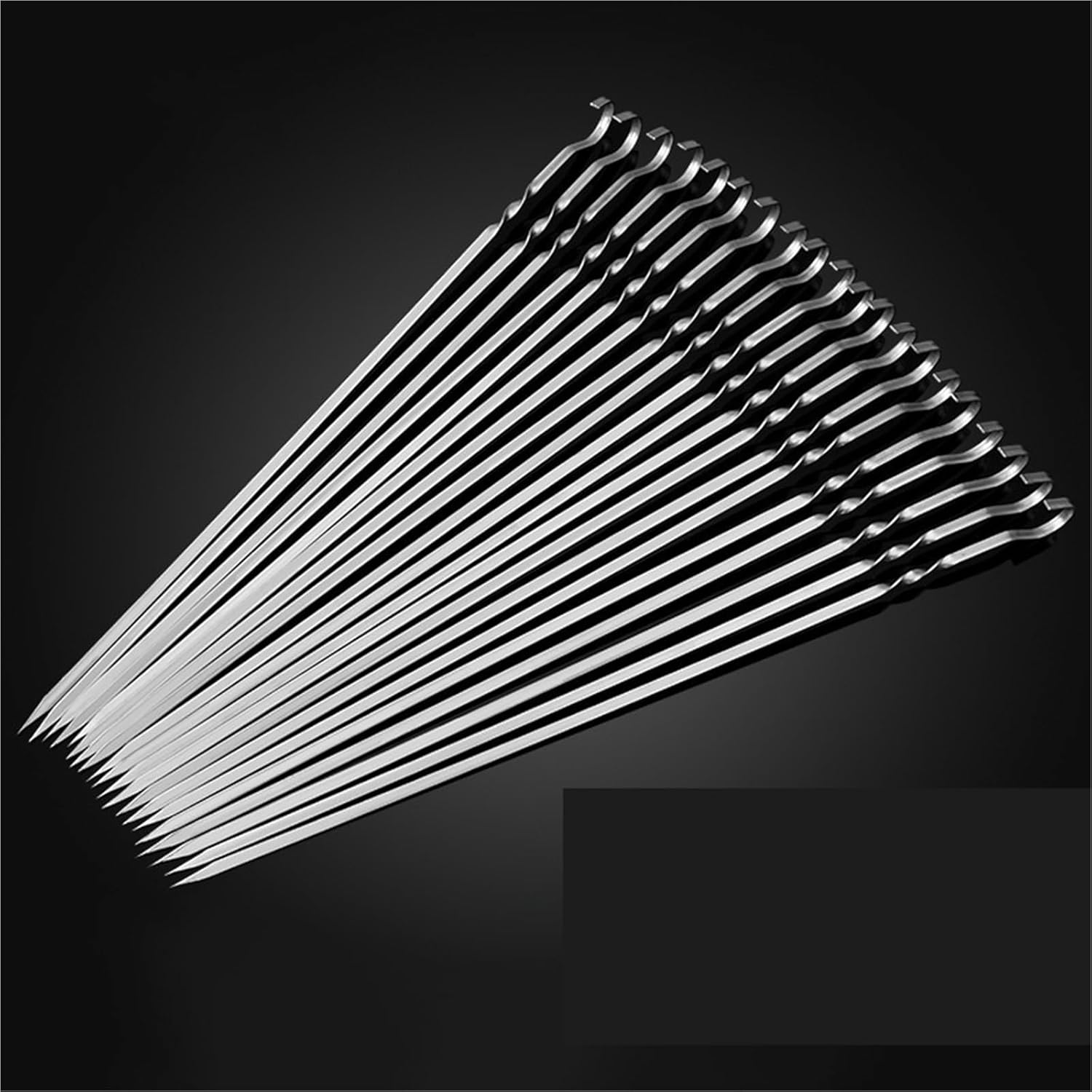 Kabob Skewers Kabob Skewers 30Pcs Reusable Stainless Steel BBQ for Outdoor Camping & Indoor Grilling Parties
