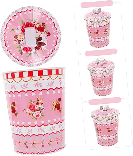 Miniatura 3 de Tanque de almacenamiento de hojalata redondo para cocina, latas de galletas con tapa, recipiente hermético para galletas, lata de metal, bote, bote,