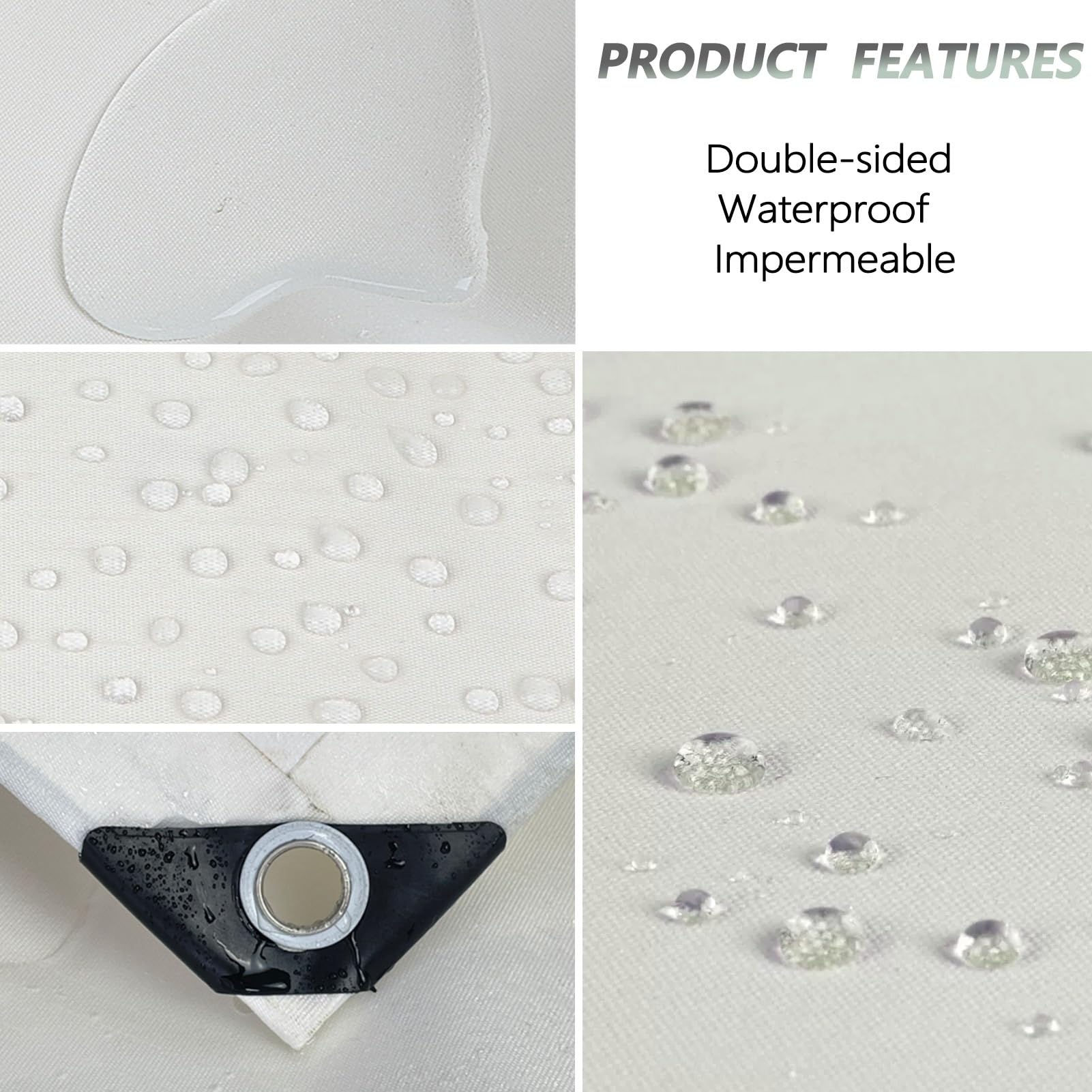 Dekzeil 1x1m 2x2m 3x3m 4x4m Waterdichte zware dekzeilen/bouwerszeilen/ grondzeil voor kamperen | Caravanhoeslaken Regendichte luifeltent met doorvoertules, groen canvas(3x5m