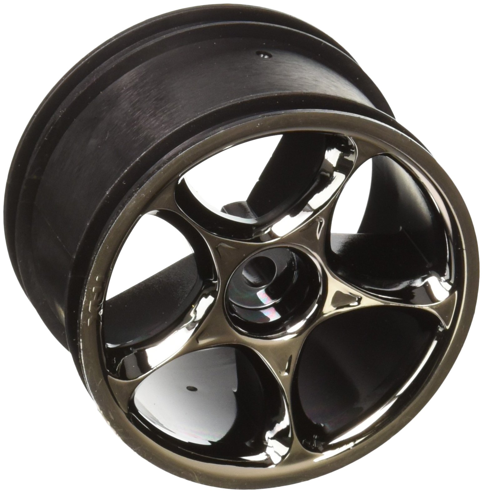 Traxxas 2472A Tracer 2.2" Black-Chrome Wheels, Rear (pair)