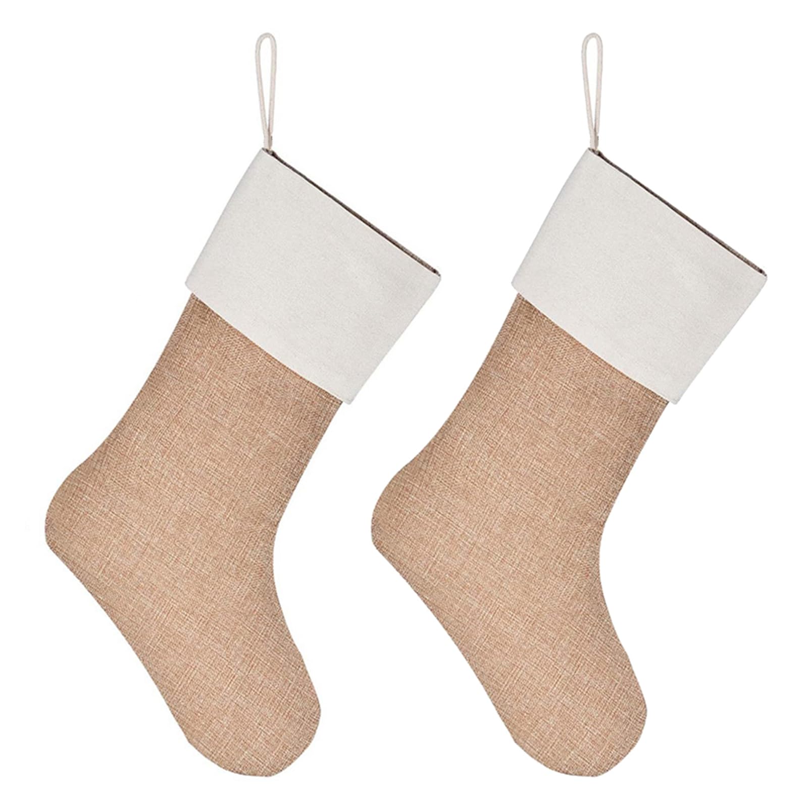 Tsophreniq Of 2 Burlap Socks Large Capacity Stocking Candy Containers Christmas Tree Decoration Fireplaces Hanging Ornament Fireplaces Hanging Stockings