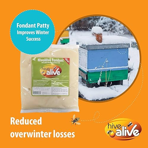 Miniatura 7 de HIVE ALIVE Suplemento alimenticio Fondant Bee - Potenciador de alimentación fácil de usar evita el hambre durante el invierno - Solo Fondant ha