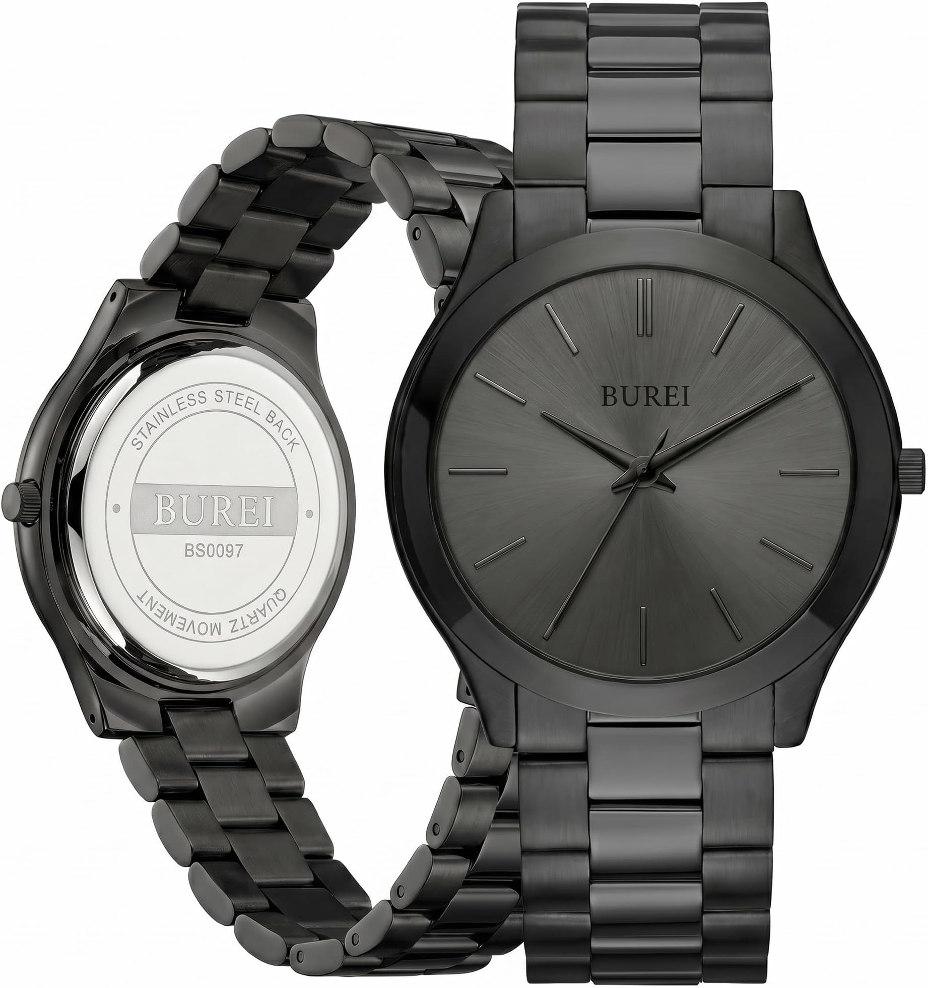 Men Watches Gifts for Men Fashion Stainless Steel Analog Quartz Waterproof Watches for Mens