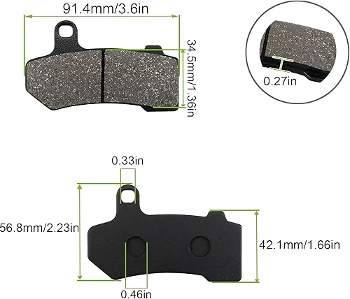Miniatura 3 de Pastillas de freno delanteras y traseras para Harley Road Glide 2008-2021, FLHX Street Glide 2008-2022, Road King 2008-2022, FLHTCU Ultra Classic