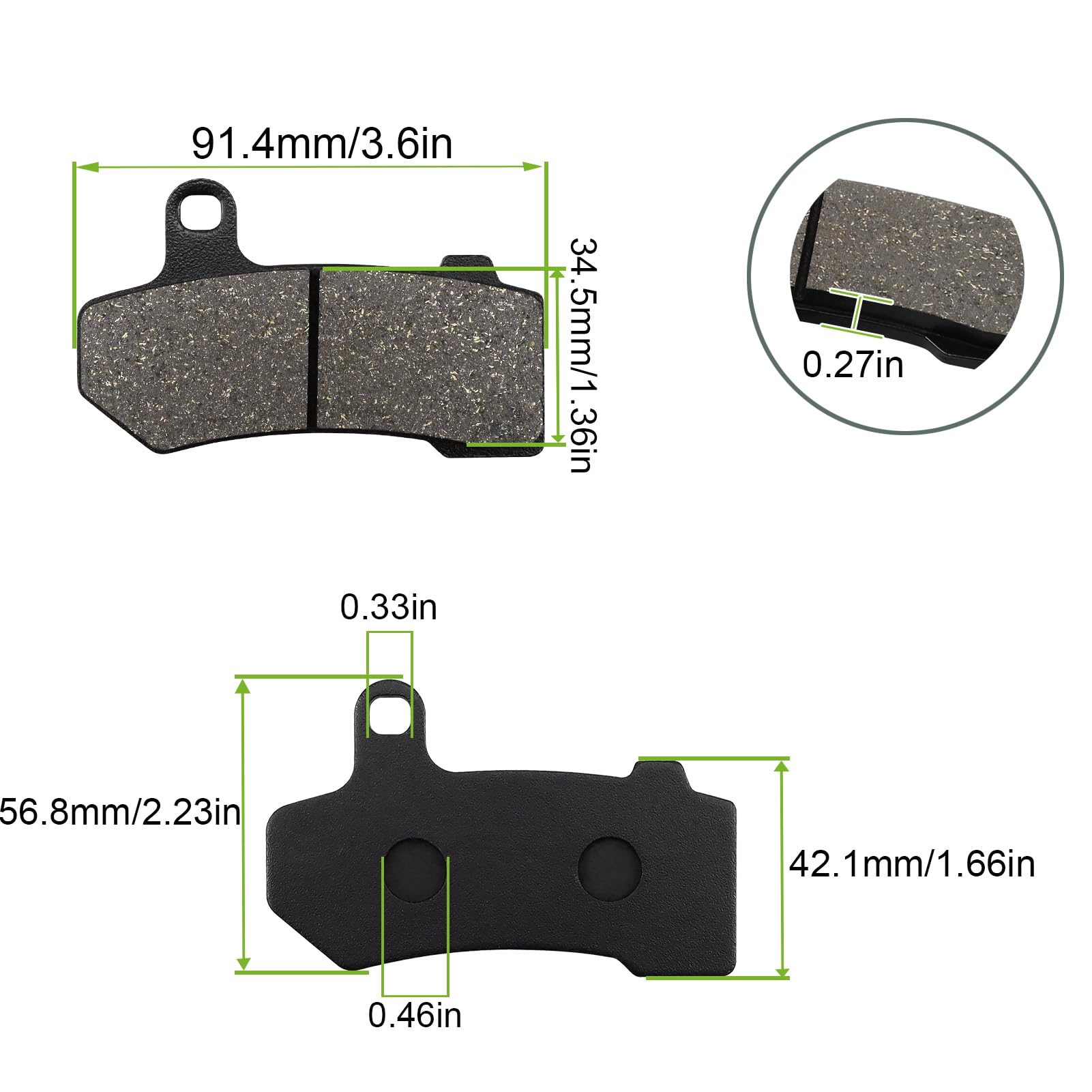 Pastiglie freno anteriori e posteriori per Road Glide 2008-2021, FLHX Street Glide 2008-2022, Road King 2008-2022, FLHTCU Ultra Classic Electra Glide 2008-2015