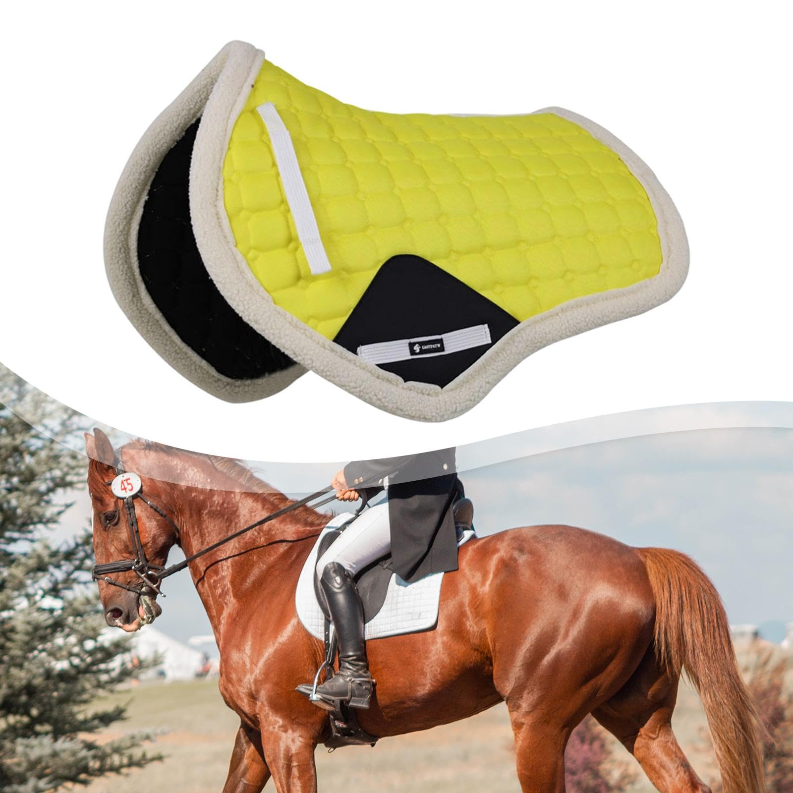 Manta para Silla de Montar de Caballo, Accesorio Deportivo Que Absorbe El Sudor, Ligera Y Acolchada.