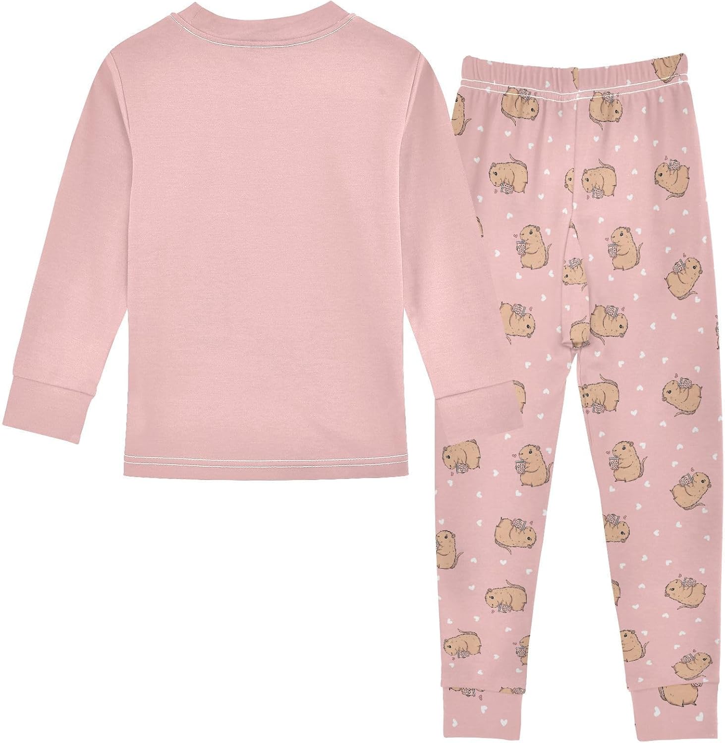 Capybara Balloon Pajamas Sets Cute Long Sleeve Pants Set for Nightwears - Image 4