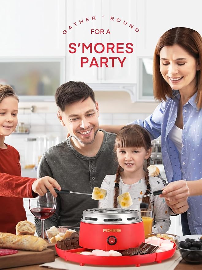Máquina para S'mores FOHERE con 4 Bandejas y Tenedores miniatura 2