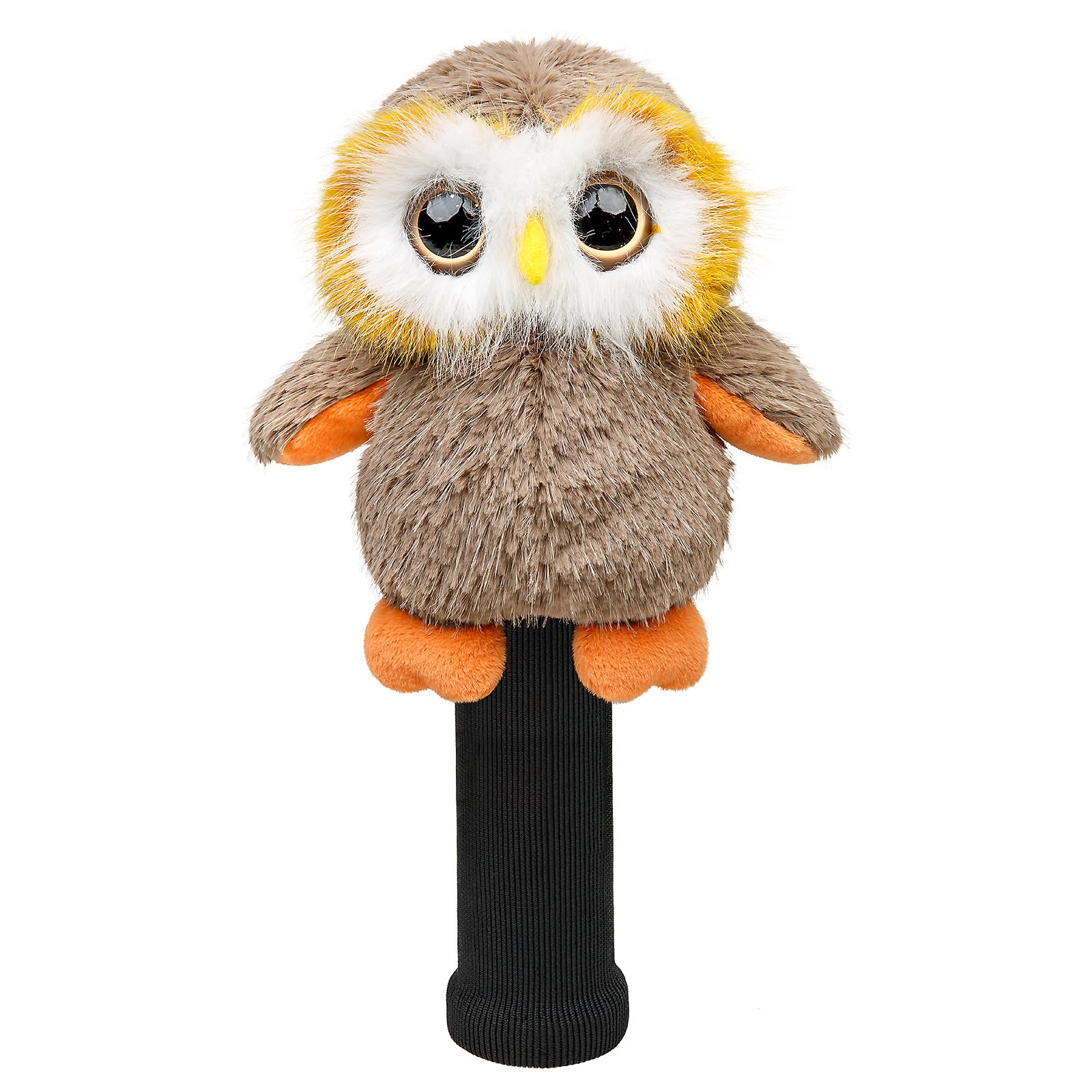 RLOMUTE Novelty Golf Head Covers for Driver & Woods, Cute Plush Animal Driver Head Cover Soft 460cc Golf Headcovers Funny Gift for Men Women Kids Golfers, Owl Plush Animal — image 1