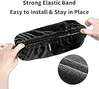 Vista 4 de baibu Almohadillas ergonómicas de espuma viscoelástica para silla de oficina, cómodas almohadillas negras para reposabrazos de juegos para codos