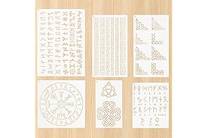 6pcs Wood Burning Stencils, Rune Symbol Stencils for Painting