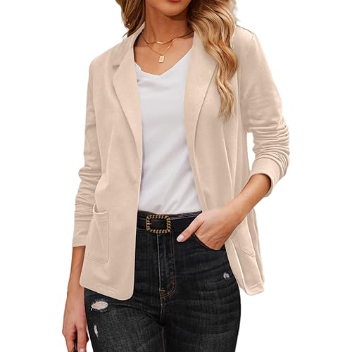 Zeagoo Womens Casual Work Office Blazer Open Front Long Sleeve Cardigan Jacket