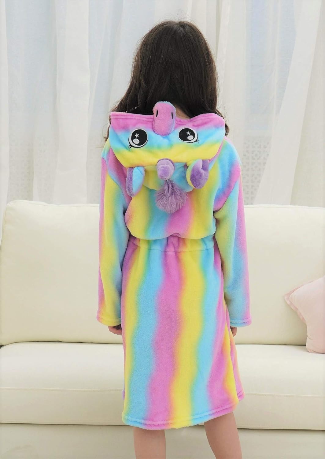 Doctor Unicorn Soft Unicorn Hooded Bathrobe Sleepwear - Unicorn Gifts for Girls: Clothing, Shoes & Jewelry