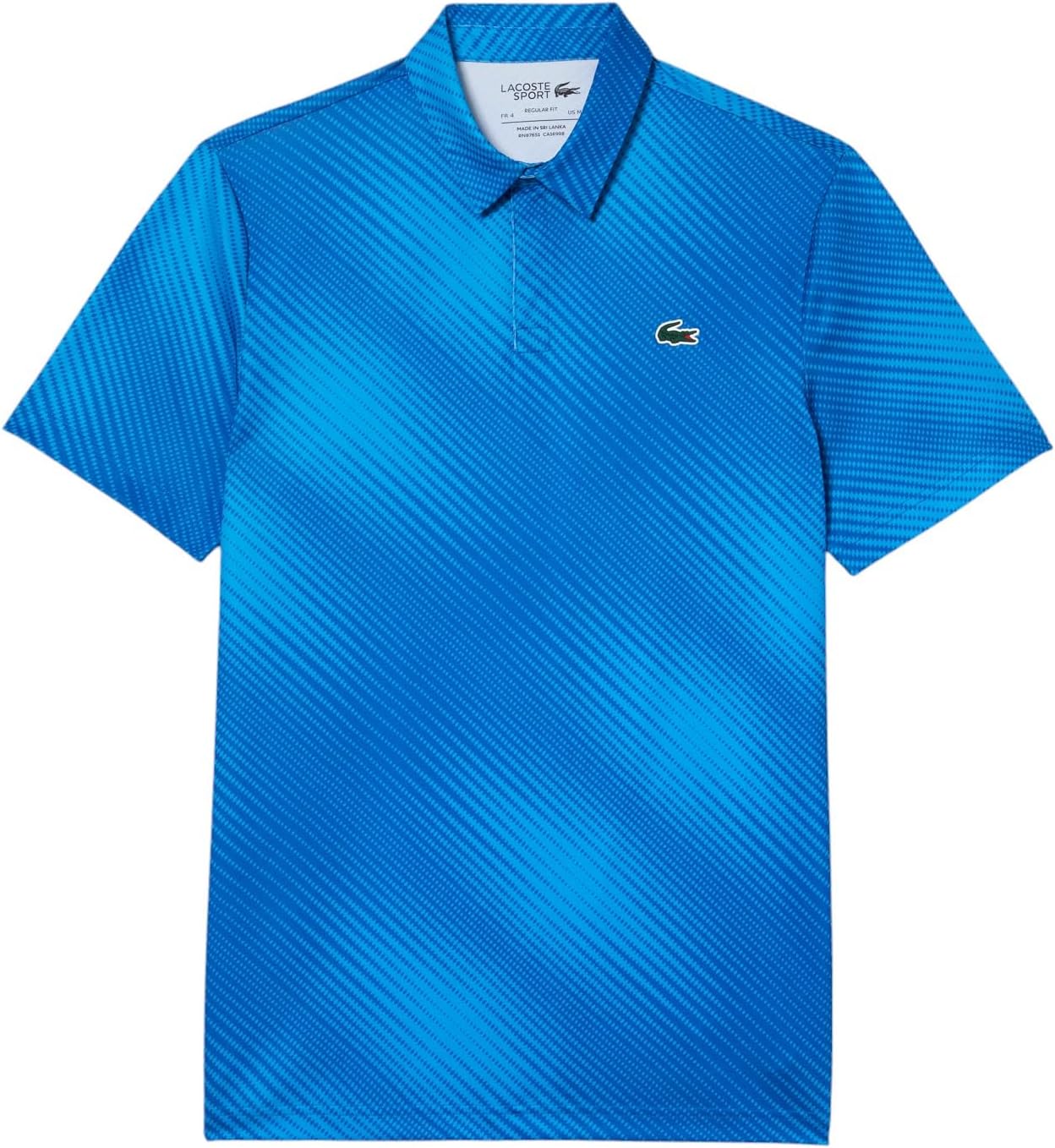 Lacoste Men's Regular Fit UV Protect All-Over Print Golf Polo Shirt, Kingdom/Fiji, X-Large - Image 5