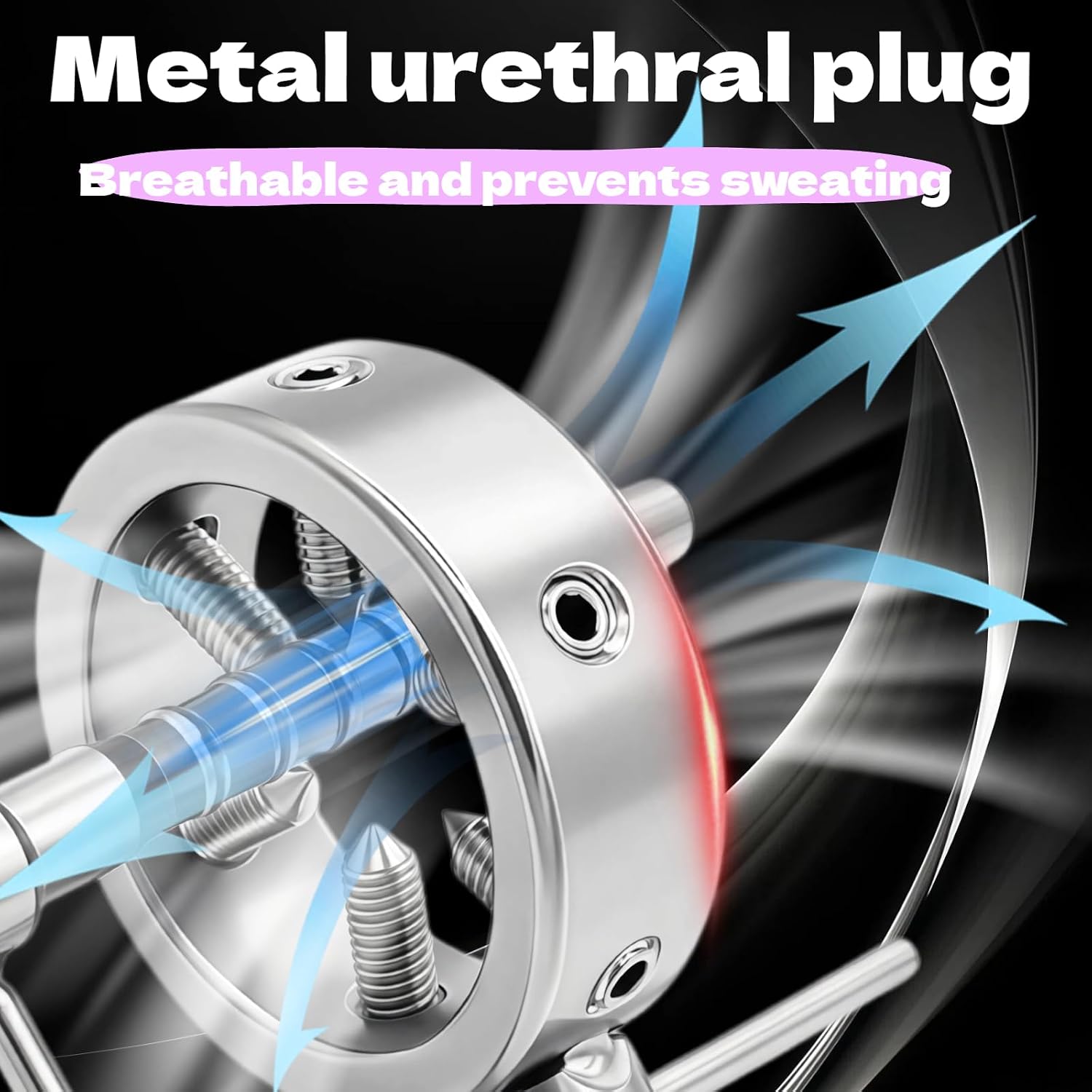 Spiked Chastity Cage with Urethral Plug for Men, Stainless Steel Male Chastity Device & Metal Chastity Cage, Ventilated Cock Cage with Catheter for BDSM Bondage, Sissy Training & Long-Term Wear.