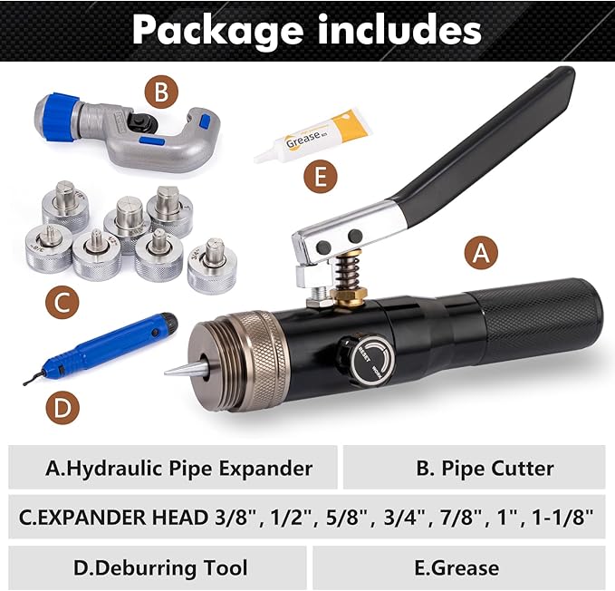 Kit de Herramienta de Ensanchado HVAC Hidráulica para Tubos de Cobre miniatura 2