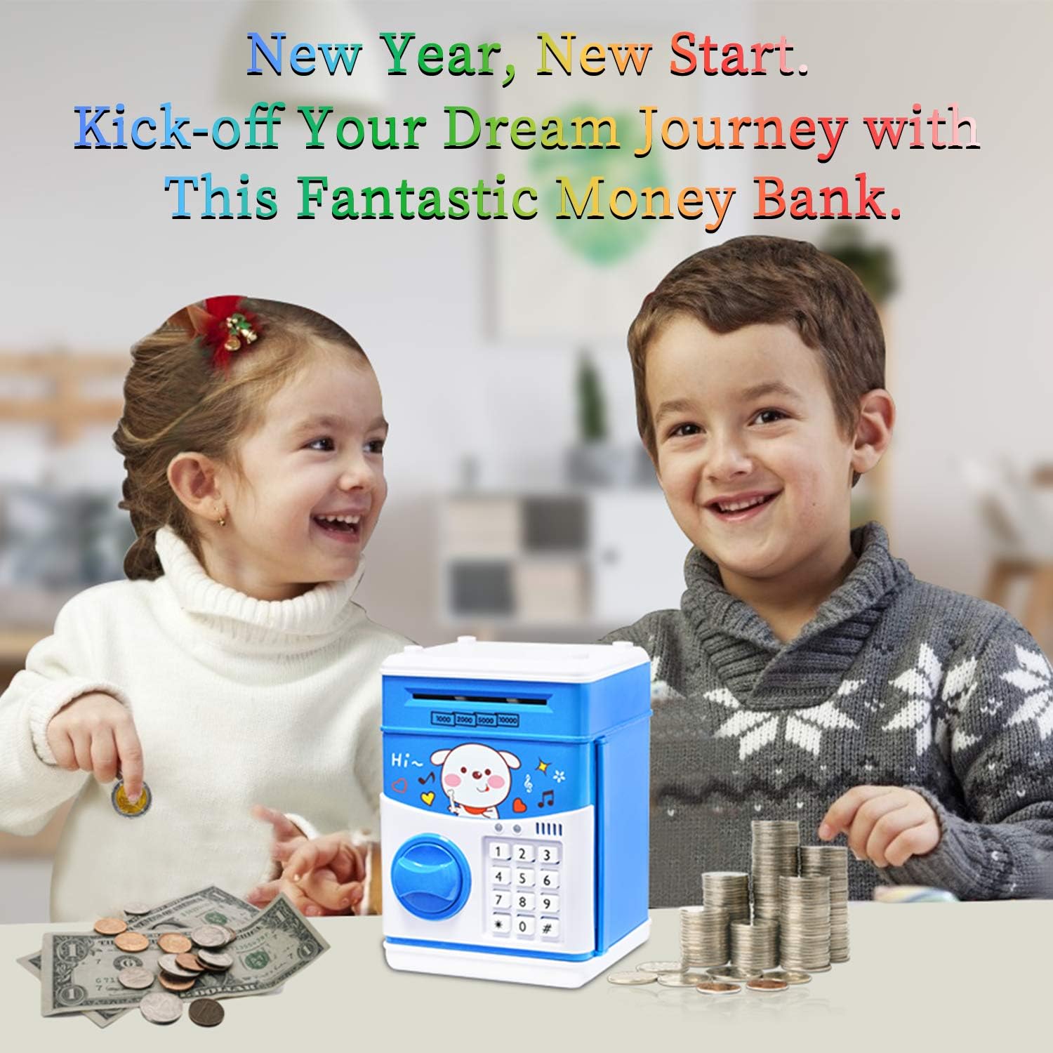 Buy Electronic Piggy Bank Piggy Bank For Boys Money Bank For Adults With Password Atm Piggy Bank For Real Money Kids Piggy Banks Auto Scroll Piggy Banks Fun Mini Atm Electronic Bank