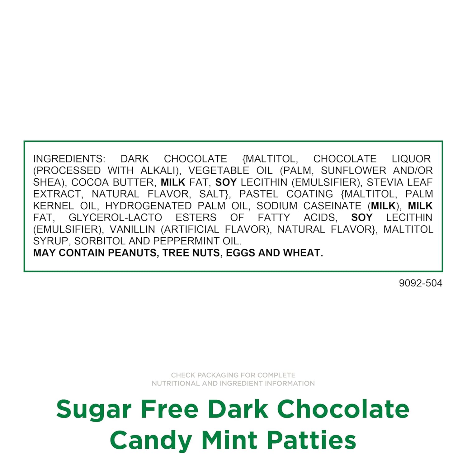 Russell Stover Sugar Free Mint Patties with Stevia, 10 oz. Bag, (Pack of 3)