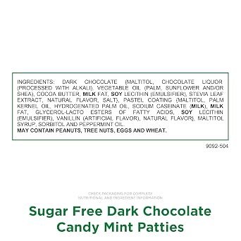 Russell Stover Sugar Free Mint Patties with Stevia, 10 oz. Bag