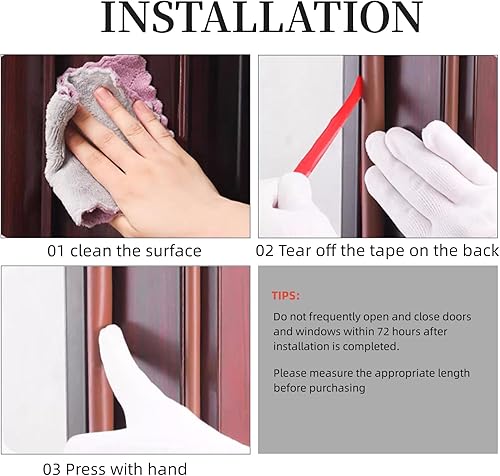 Miniatura 5 de Tira de sellado universal autoadhesiva para puerta en forma de D, 0.47 pulgadas de alto x 0.55 pulgadas de ancho, para puerta de automóvil, camión,