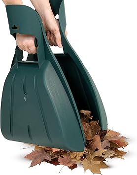Leaf Scoops Hand Rakes - Lightweight, Durable Grabber Tool for Scooping Up Leaves, Spreading Mulch, Gardening, and Yard Work by Pure Garden Green