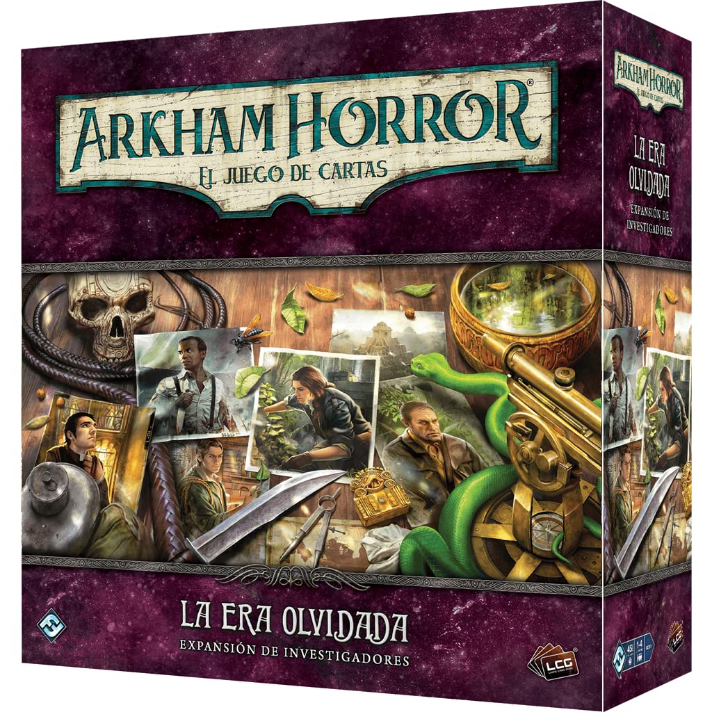 Fantasy Flight Games, Arkham Horror LCG, Das vergessene Zeitalter: Expansion, Forscher, Kartenspiel auf Spanisch