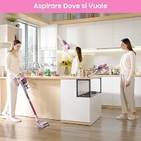 Belife 45000Pa Akkumulátoros Porszívó 550W, 45 Perc Üzemidő, 6az1-ben Szőrös Háziállat 6