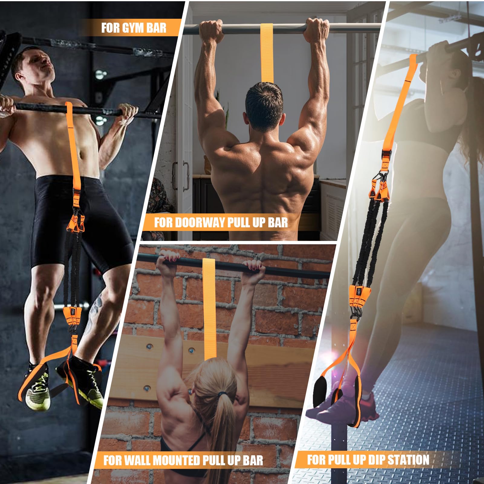 Pull Up Assistance Bands Heavy Duty Widerstandsband für Pull Up Bar Einstellbares Gewicht mit Fußstütze für Krafttraining
