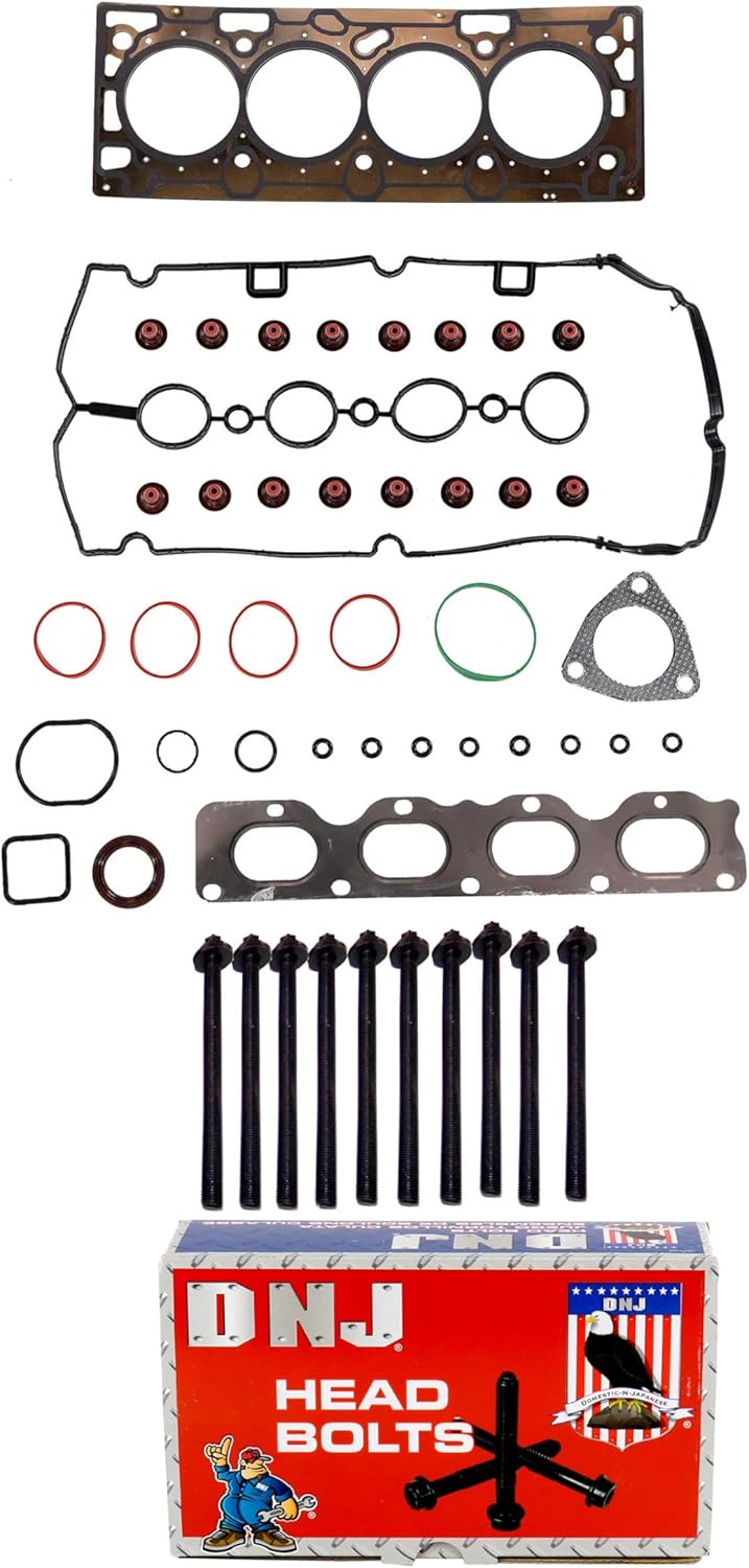 DNJ HGB345 Cylinder Head Gasket set with Head Bolt Kit For 2011-2017 Chevrolet Cruze 1.8L 1796cc 110cid L4 DOHC