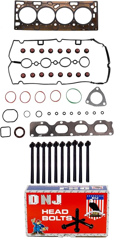 Jogo de juntas do cabeçote com kit de parafusos DNJ HGB345 para Chevrolet Cruze 1.8L 1796cc 110cid L4 DOHC 2011–2017