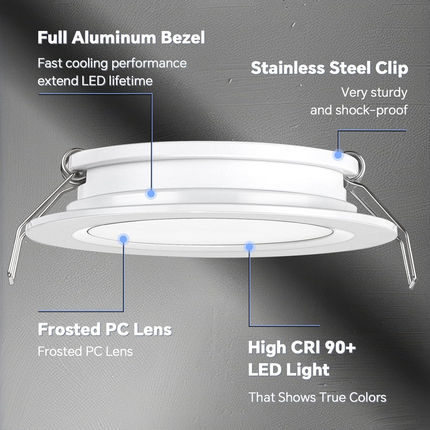 acegoo RV 2.75" Recessed LED Ceiling Light 12V Ultra-Thin Puck Light, Dimmable RV Lights Interior for Camper Van Truck Motorhome Boat Sailboat Roof Under Cabinet Lighting, 6 Pack (White,Warm White)