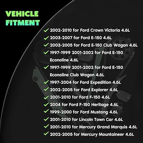 Miniatura 3 de SCITOO TS10387BC - Juego de cadena de distribución de motor que sustituye a Ford para Lincoln F-150 Town Car Grand Marquis Crown Victoria E-150 Club
