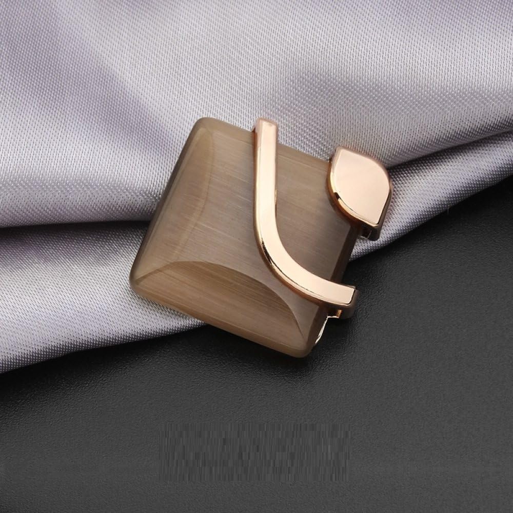 LIBERGA 10 Pcs Metal Buttons with Shank, Golden Edge Decorative, Fashion Square Sewing Buttons for Clothes, Cardigans, Coat, Craft Projects,Brown,24mm