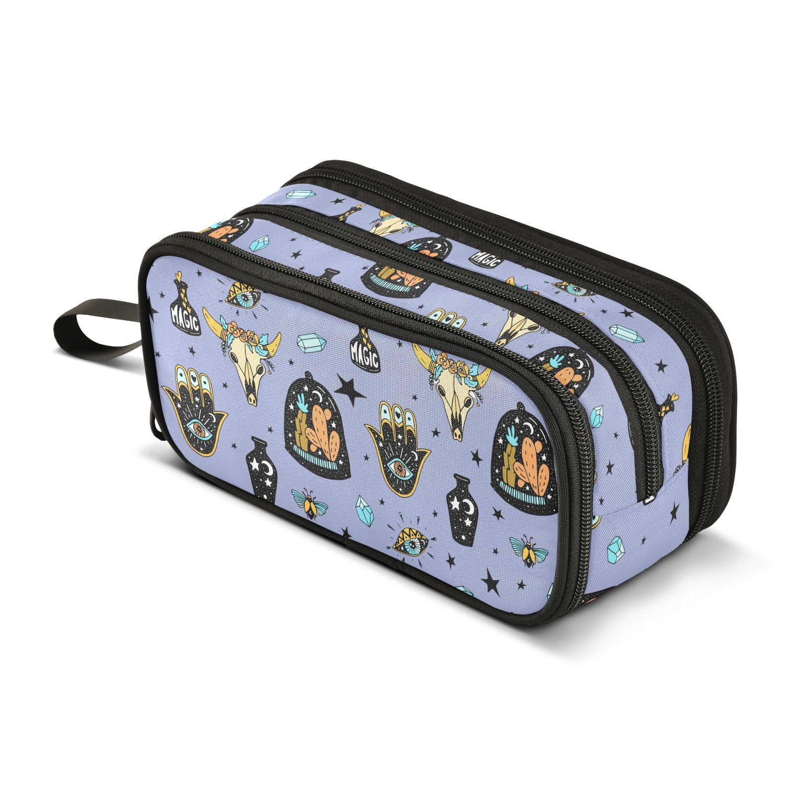 ZAZYXTJ Witch Tarot Pencil Case Large Capacity Pencil Pouch