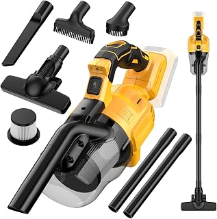 5-in-1 Cordless Handheld Vacuum Compatible with Dewalt 20V Batteries, 400W Powerful Motor, 55 CFM Suction, HEPA Filtration for Car, Pet Hair, Carpets, (Tool Only)