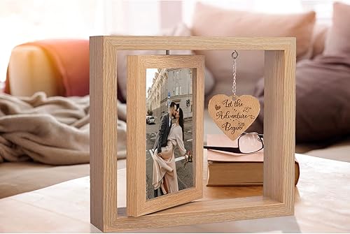 Vista 32 de Marco de fotos para parejas, marco de fotos de aniversario, marco de fotos de compromiso, regalos para parejas, novio, novia, marido, esposa,