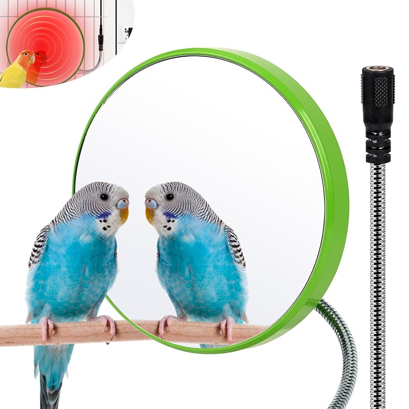 Aquecedor para Gaiola de Aves com Termostato, Espelho e Baixa Tensão LZWUNYXE