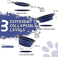 Vista 23 de Rest-Eazzzy Cuencos grandes plegables para perros de 33.8 fl oz, paquete de 2 cuencos de agua portátiles para perros, gatos y mascotas, plato