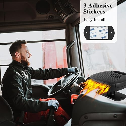 Miniatura 6 de Calentador de automóvil, calentador portátil para automóvil, calentador de automóvil de 12 voltios, calentador de automóvil de 120 W para