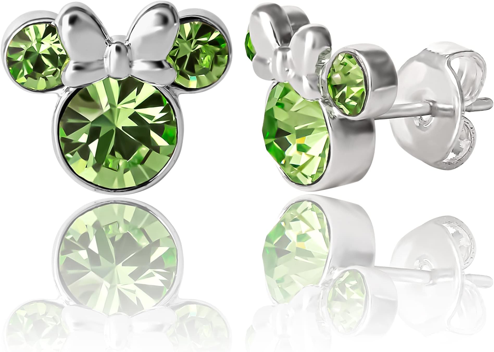 Disney Damen Minnie Mouse Geburtsstein-Ohrstecker - Minnie Mouse Ohrringe - Geburtsstein-Schmuck - Disney Schmuck