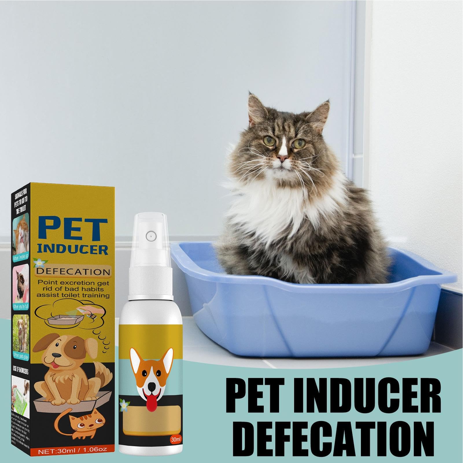 Dog Spray, Potty Training, 30 ml Natural Formula Pee Poop, Safe Cat Dog Indoor Outdoor Aid, Toilet Solutions for Housebreaking and Behavior Control, 4,13 x 1,06 pollici