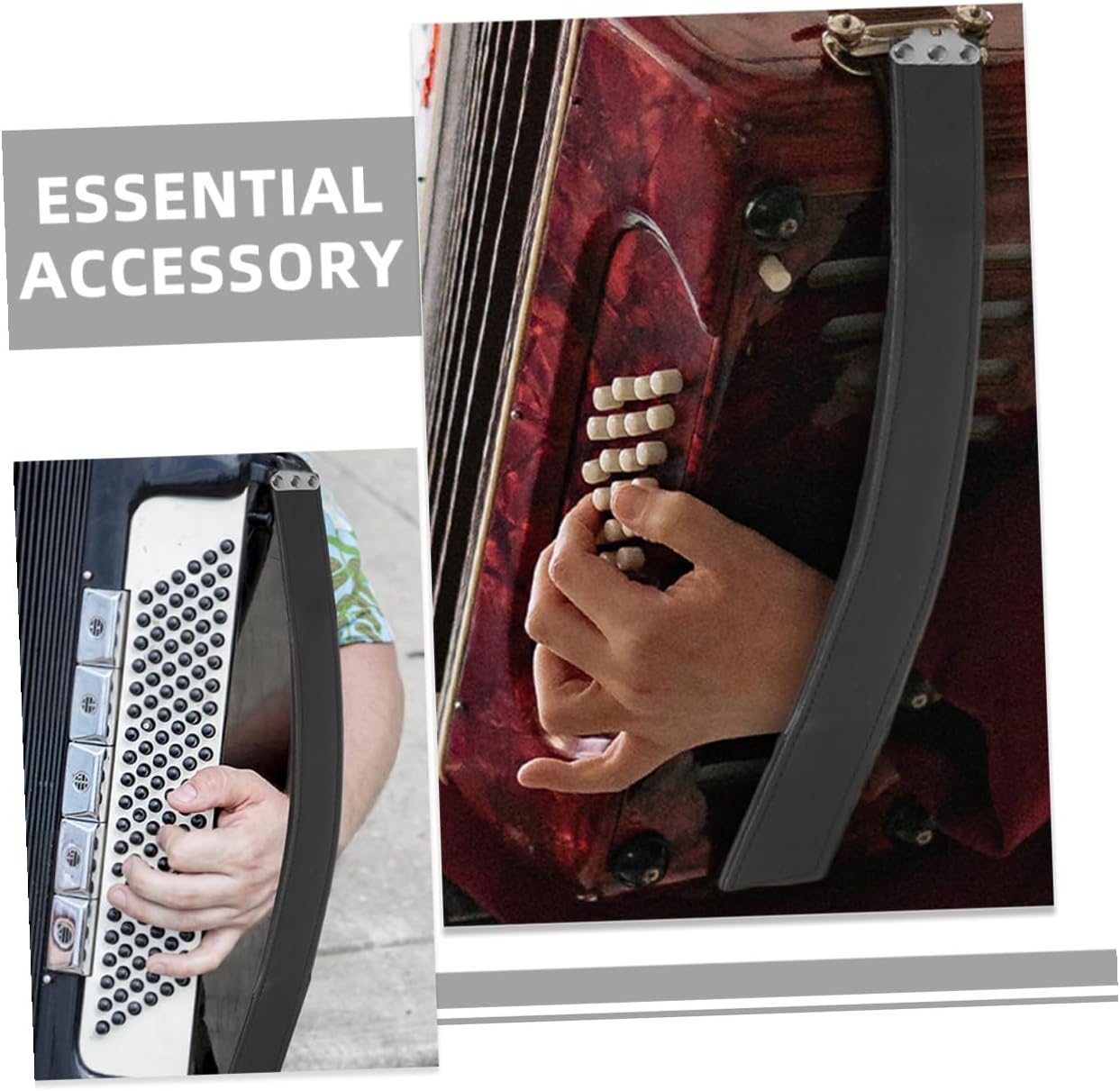 Cowhide Accordion Left Hand Strap Bass Accessory for Beginners