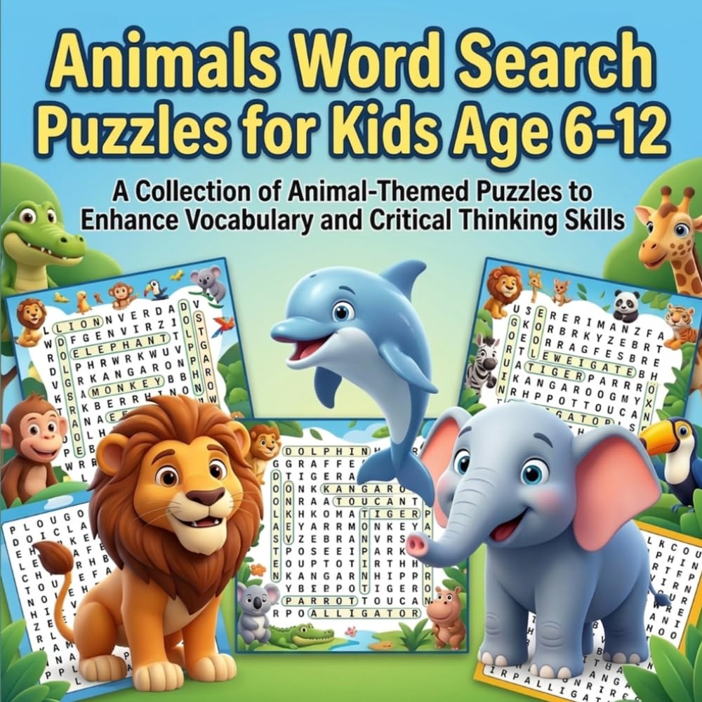 Animal Word Search for Kids