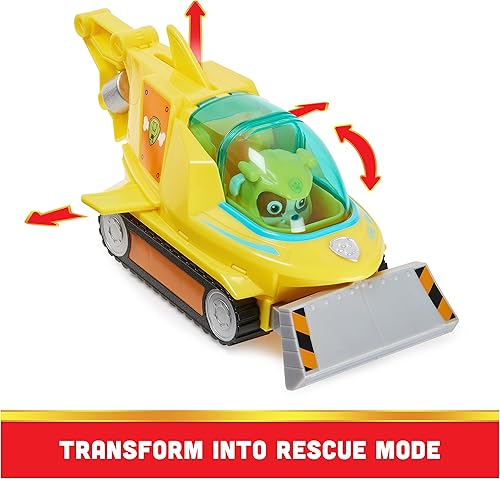 Miniatura 5 de Paw Patrol Aqua Pups Rubble - Vehículo transformador de tiburón martillo con figura de acción coleccionable, juguetes para niños a partir de 3 años