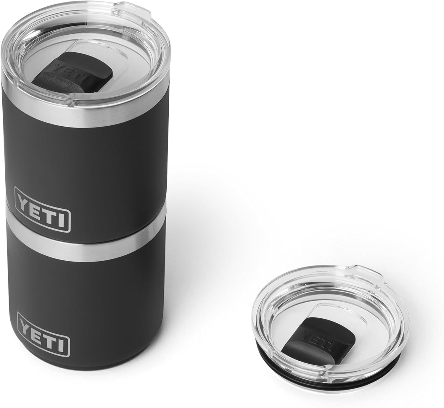 YETI Rambler 10 oz Ceramic Lined Lowball 2.0, Vacuum Insulated with MagSlider Lid, Black