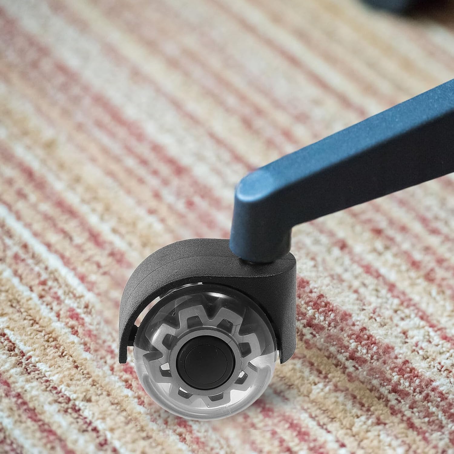 5pcs Office Chair Replacement Casters 2-inch Dual Wheel Swivel Furniture Wheels Silent Rolling for Carpet and Hardwood Floors